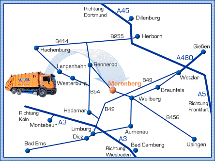 Einzugsgebiet bzw. Wegskizze