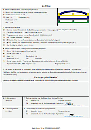 Zertifikat