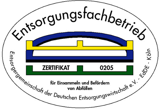 Zertifikat Entsorgungsfachbetrieb